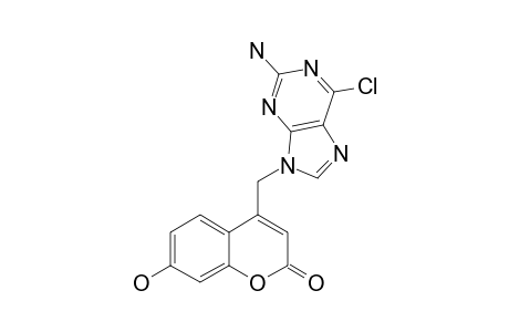 1-[(7-HYDROXY-2-OXO-2H-CHROMEN-4-YL)-METHYL]-2-AMINO-6-CHLORO-PURINE