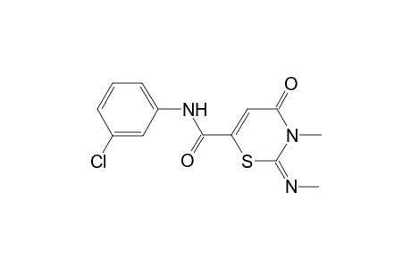 2H-[1,3]Thiazine-6-carboxylic acid, 3-methyl-2-methylimino-4-oxo-3,4-dihydro- (3-chlorophenyl)amide