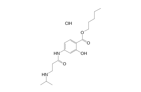 4-[3-(ISOPROPYLAMINO)PROPIONAMIDO]SALICYLIC ACID, PENTYL ESTER, HYDROCHLORIDE