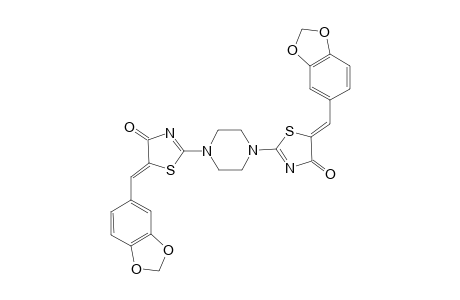 #5C;(5Z,5'Z)-2,2'-(PIPERAZINE-1,4-DIYL)-BIS-[5-(1,3-BENZODIOXOL-5-YL-METHYLENE)-1,3-THIAZOL-4(5H)-ONE];1,4-BIS-[(5Z)-5-(1,3-BENZODIOXOL-5-YL-METHYLENE)-4-OXO-4