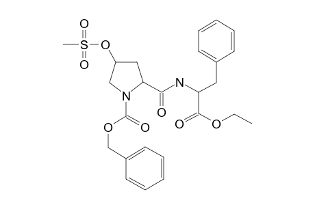 N-Carbobenzyloxy-4-methylsulfonyloxy-proline-phenylalanine ethyl ester