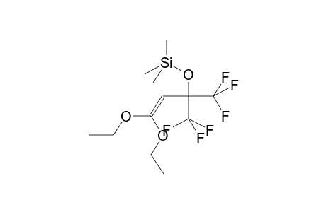 1,1-DIETHOXY-4,4,4-TRIFLUORO-3-TRIFLUOROMETHYL-1-BUTENOL-3,TRIMETHYLSILYL ETHER