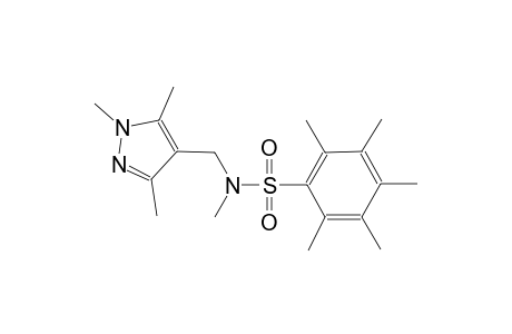 N,2,3,4,5,6-hexamethyl-N-[(1,3,5-trimethyl-1H-pyrazol-4-yl)methyl]benzenesulfonamide