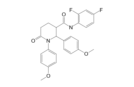 N-(2,4-Difluorophenyl)-1,2-bis(4-methoxyphenyl)-6-oxopiperidine-3-carboxamide