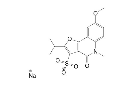 8-METHOXY-2-(1'-METHYLETHYL)-5-METHYL-4-OXO-4,5-DIHYDROFURO-[3,2-C]-QUINOLIN-3-SULPHONAT-SODIUM