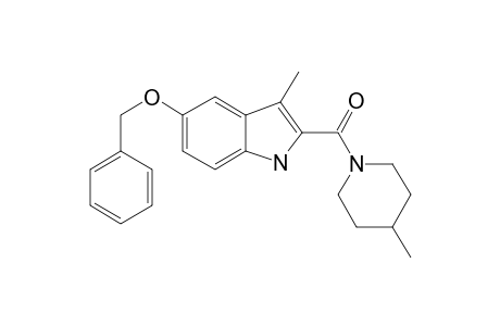 1H-Indole, 3-methyl-2-[(4-methyl-1-piperidinyl)carbonyl]-5-(phenylmethoxy)-