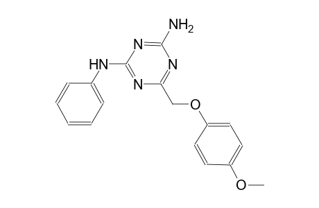 N-{4-amino-6-[(4-methoxyphenoxy)methyl]-1,3,5-triazin-2-yl}-N-phenylamine