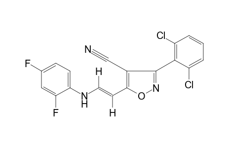 trans-3-(2,6-DICHLOROPHENYL)-5-[2-(2,4-DIFLUOROANILINO)VINYL]-4-ISOXAZOLECARBONITRILE