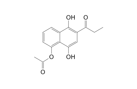 (5,8-dihydroxy-6-propanoyl-1-naphthyl) acetate