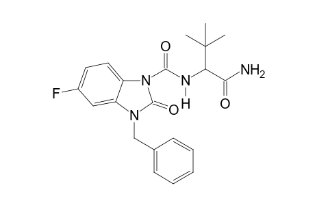 N-(1-Amino-3,3-dimethyl-1-oxobutan-2-yl)-3-benzyl-5-fluoro-2-oxo-2,3-dihydro-1H-benzo[D]-imidazole-1-carboxamide