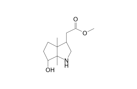 (6-Hydroxy-3a,6a-dimethyloctahydrocyclopenta[b]pyrrol-3-yl)acetic acid, methyl ester