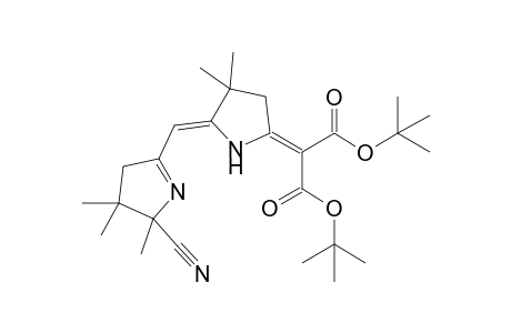 2-[5-(5-Cyano-4,4,5-trimethyl-4,5-dihydro-3H-pyrrol-2-ylmethylene)-4,4-dimethylpyrrolidin-2-ylidene]malonic acid, di-t-butyl ester