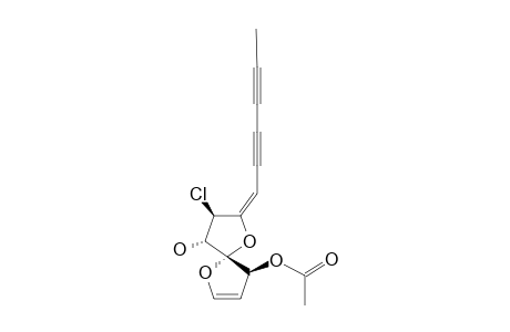 FLOSCULIN_A;(4-R,8-S,9-R)-8-CHLORO-7-[(E)-2,4-HEXADIYNYLIDENE]-9-HYDROXY-1,6-DIOXASPIRO-[4.4]-NON-2-EN-4-YL_ACETATE