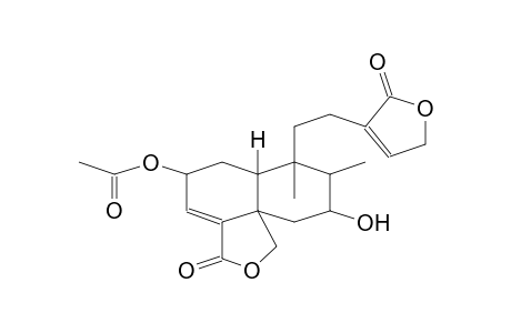 1H-NAPHTHO[1,8a-c]FURAN-3(5H)-ONE, 5-(ACETYLOXY)-7-[2-(2,5-DIHYDRO-2-OXO-3-FURANYL)ETHYL]-6,6a,7,8,9,10-HEXAHYDRO-9-HYDROXY-7,8-DIMETHYL-