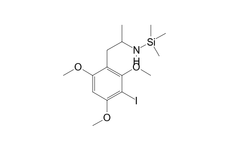 2,4,6-Trimethoxy-3-iodoamphetamine TMS