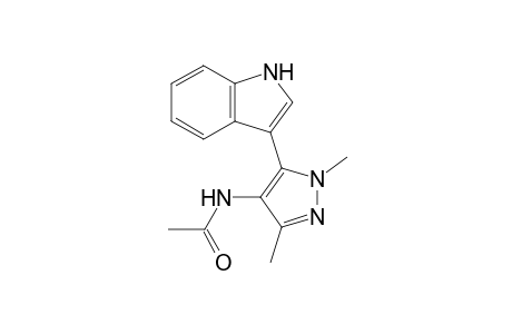 3-[4-(N-Acetylamino)-1,3-dimethylpyrazol-5-yl]indole