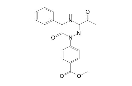 4-(3-Acetyl-6-oxo-5-phenyl-5,6-dihydro-4H-[1,2,4]triazin-1-yl)benzoic acid, methyl ester