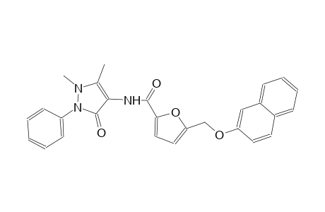 N-(1,5-dimethyl-3-oxo-2-phenyl-2,3-dihydro-1H-pyrazol-4-yl)-5-[(2-naphthyloxy)methyl]-2-furamide