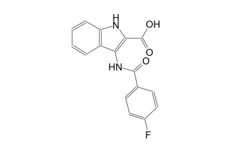 3-[(4-fluorobenzoyl)amino]-1H-indole-2-carboxylic acid