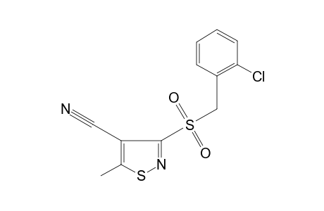 3-[(o-CHLOROBENZYL)SULFONYL]-5-METHYL-4-ISOTHIAZOLECARBONITRILE