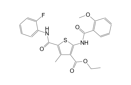 5-[(2-fluoroanilino)-oxomethyl]-2-[[(2-methoxyphenyl)-oxomethyl]amino]-4-methyl-3-thiophenecarboxylic acid ethyl ester