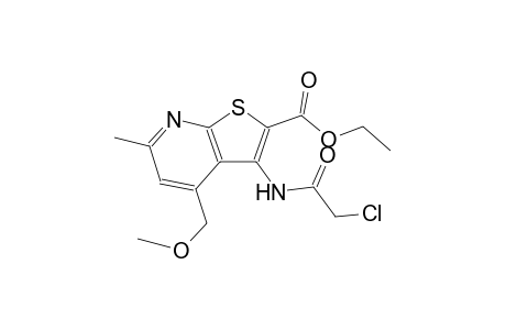 thieno[2,3-b]pyridine-2-carboxylic acid, 3-[(chloroacetyl)amino]-4-(methoxymethyl)-6-methyl-, ethyl ester