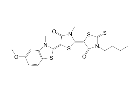 3'-Butyl-5-(5-methoxy-3-methyl-3H-benzothiazol-2-ylidene)-3-methyl-2'-thioxo-[2,5']bithiazolidinylidene-4,4'-dione