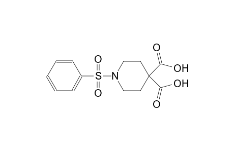 1-(phenylsulfonyl)-4,4-piperidinedicarboxylic acid