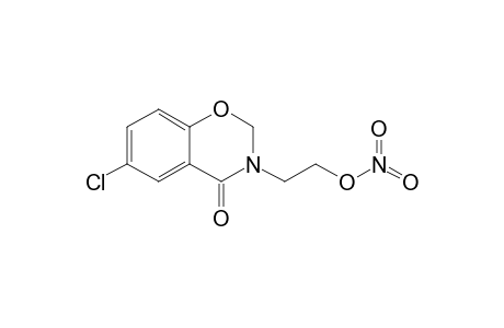 nitric acid 2-(6-chloro-4-keto-2H-1,3-benzoxazin-3-yl)ethyl ester