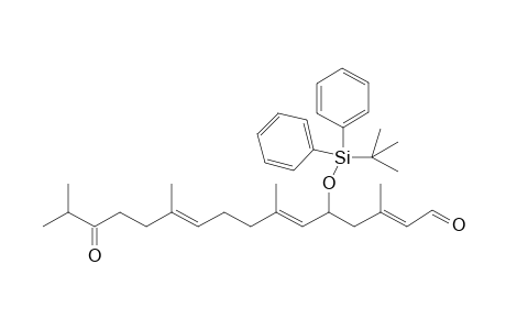 3,7,11,15-Tetramethyl-5-tert-butyldiphenylsiloxy-14-oxo-2E,6E,10E-hexadecatrienal