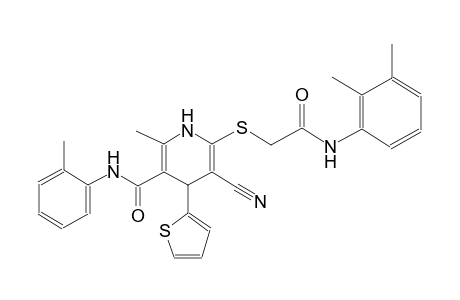 5-cyano-6-{[2-(2,3-dimethylanilino)-2-oxoethyl]sulfanyl}-2-methyl-N-(2-methylphenyl)-4-(2-thienyl)-1,4-dihydro-3-pyridinecarboxamide