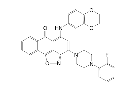 6H-anthra[1,9-cd]isoxazol-6-one, 5-[(2,3-dihydro-1,4-benzodioxin-6-yl)amino]-3-[4-(2-fluorophenyl)-1-piperazinyl]-