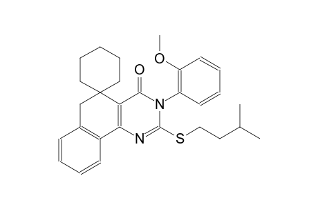 2-(isopentylthio)-3-(2-methoxyphenyl)-3H-spiro[benzo[h]quinazoline-5,1'-cyclohexan]-4(6H)-one