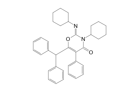 4H-1,3-Oxazin-4-one, 3-cyclohexyl-2-(cyclohexylimino)-6-(diphenylmethyl)-2,3-dihydro-5-phenyl-