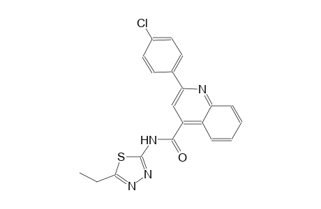 2-(4-chlorophenyl)-N-(5-ethyl-1,3,4-thiadiazol-2-yl)-4-quinolinecarboxamide