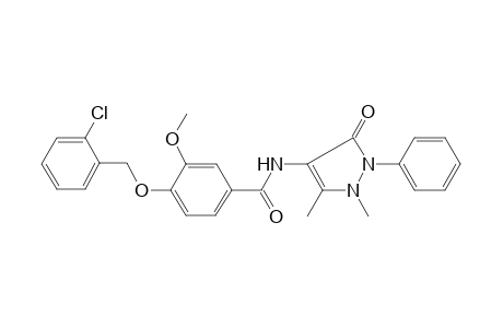 4-(2-Chlorobenzyl)oxy-N-(3-keto-1,5-dimethyl-2-phenyl-3-pyrazolin-4-yl)-3-methoxy-benzamide