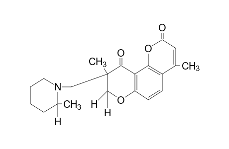 8,9-dihydro-4,9-dimethyl-9-[(2-methylpiperidino)methyl]-2H,10H-benzo[1,2-b:3,4-b']dipyran-2,10-dione