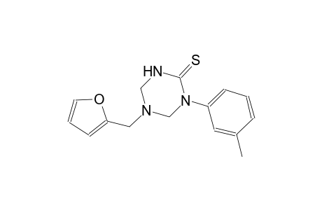 5-(2-furylmethyl)-1-(3-methylphenyl)tetrahydro-1,3,5-triazine-2(1H)-thione