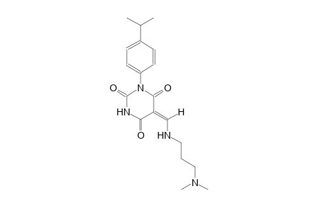 (5E)-5-({[3-(dimethylamino)propyl]amino}methylene)-1-(4-isopropylphenyl)-2,4,6(1H,3H,5H)-pyrimidinetrione