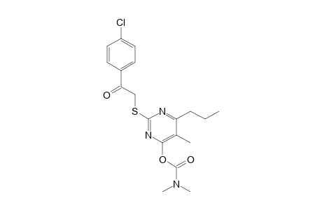 4'-chloro-2-[(4-hydroxy-5-methyl-6-propyl-2-pyrimidinyl)thio]acetophenone, dimethyl carbamate (ester)