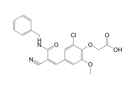 {4-[(1Z)-3-(benzylamino)-2-cyano-3-oxo-1-propenyl]-2-chloro-6-methoxyphenoxy}acetic acid