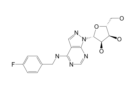 4-[p-Fluorobenzylamino]-1-.beta.-D-ribofuranosylpyrazolo[3,4-D]pyrimidine