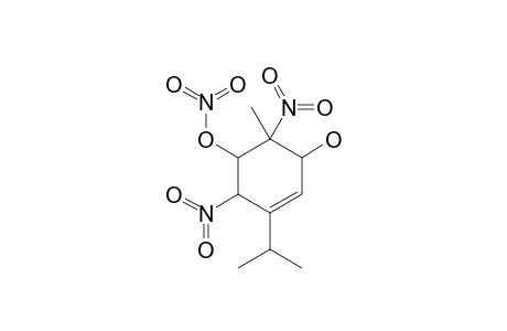 R-3-HYDROXY-4-METHYL-1-(METHYLETHYL)-C-5-NITRATO-C-4,T-6-DINITRO-CYCLOHEXENE