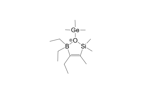 4,5,5-triethyl-2,5-dihydro-2,2,3-trimethyl-1-(trimethylgermyl)-1,2,5-oxoniasilaboratol