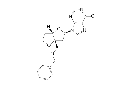 9-[3A-(BENZYLOXYMETHYL)-DIHYDROFURO-[3,2-B]-FURAN-2-YL]-6-CHLORO-9H-PURINE