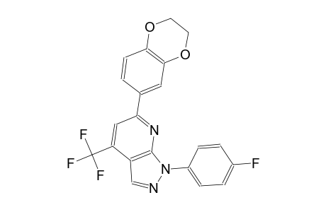 1H-pyrazolo[3,4-b]pyridine, 6-(2,3-dihydro-1,4-benzodioxin-6-yl)-1-(4-fluorophenyl)-4-(trifluoromethyl)-