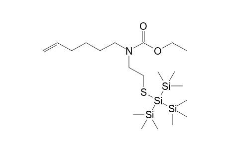 1-{N-(Ethoxycarbonyl)-N-[2-tris(trimethylsilyl)silylthioethyl]amino}hex-5-ene