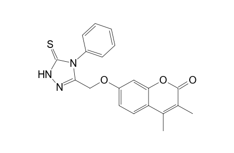 7-(4-Phenyl-5-thioxo-1,2,4-triazol-3-yl)methoxy-3,4- dimethyl-2H-1-benzopyran-2-one