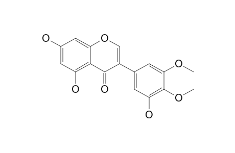 3-(3,4-Dimethoxy-5-oxidanyl-phenyl)-5,7-bis(oxidanyl)chromen-4-one