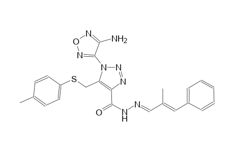 1-(4-amino-1,2,5-oxadiazol-3-yl)-N'-[(E,2E)-2-methyl-3-phenyl-2-propenylidene]-5-{[(4-methylphenyl)sulfanyl]methyl}-1H-1,2,3-triazole-4-carbohydrazide